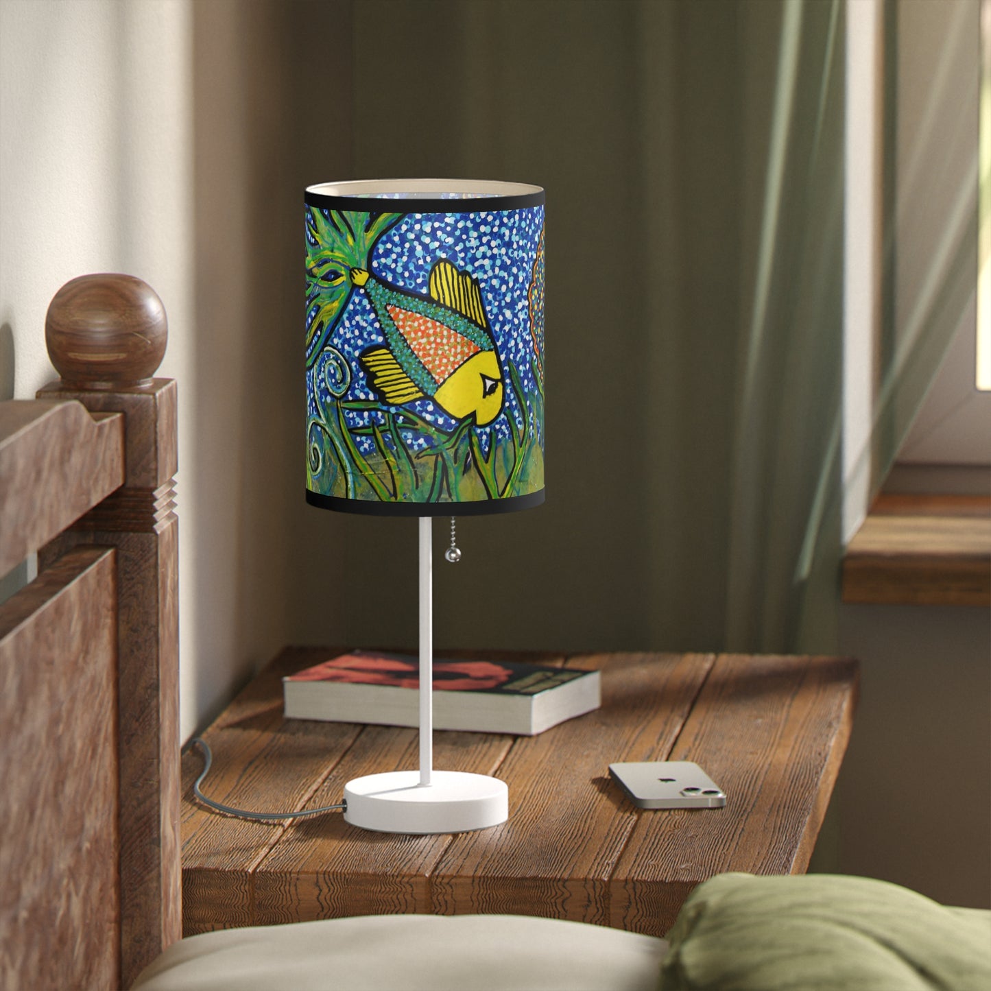 Decorative Lamp with Stand - Illuminate your space with the enchanting world of 'Small Fish, Big Tale' lamp